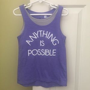 Xersion girls tank with built in bra sz XS 6/6X